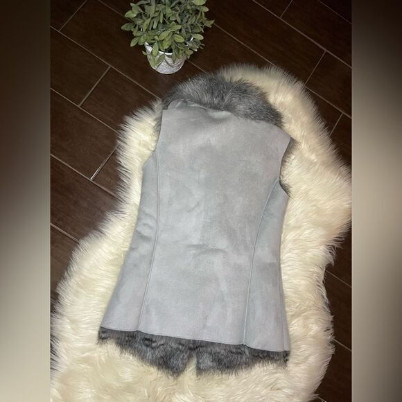 Cremieux faux feather sleeveless vest sz XS - Picture 5 of 7